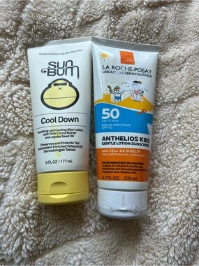 La Roche-Posay Kids SPF 50 Gentle Lotion Sunscreen & Sun Bum Cool Down Lotion